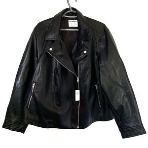 Old Navy Faux Leather Moto Jacket Ladies 3XL New